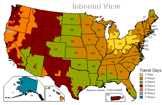 UPS Service Map